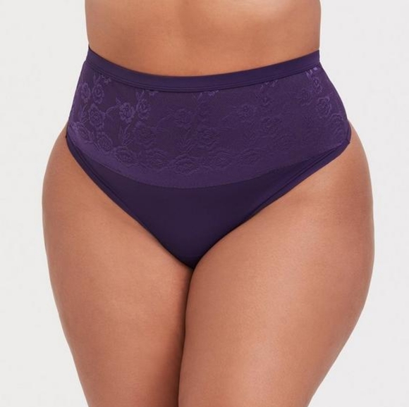 BNWT Torrid Purple High Rise Shaping thong sz 3x - Picture 13 of 14